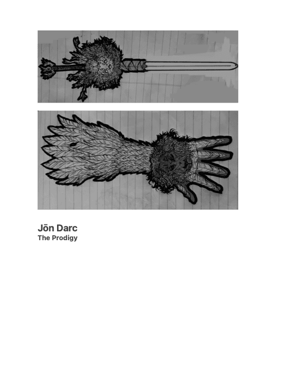 Zāhria's Regulus (knightsword, lion-motif hilt + sun-burst guard, tip cropped) and Aegis Leonis (feathered gauntlet with sun-burst medallion). Celestial-tier paired set.